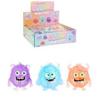 SQUEEZE MONSTERS - ASSORTED COLOURS - IN DISPLAY (12 pcs)