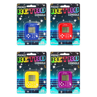 POCKET RETRO GAME CONSOLE WITH KEYCHAIN - 26 GAMES (6 pcs)