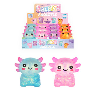 Squeeze Axolotl - with Gel Sugar Filling - in Display (12 pcs)