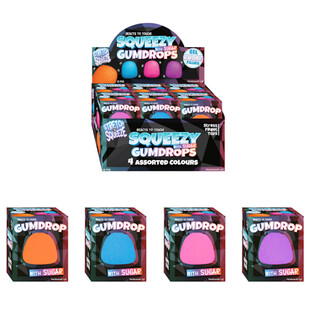 SQUEEZE GUM DROP - WITH SUGAR FILLING - IN DISPLAY (12 pcs)
